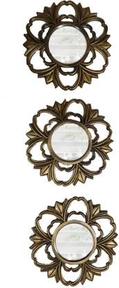 desired designs Classic, Unique Décor Wall Mirror, 3 Pack Abstract Design for Home and Office Decorative Mirror