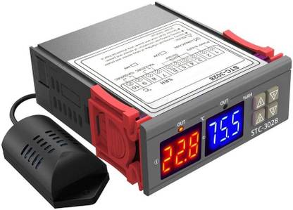 Real Instruments STC-3028 AC 220V Digital Thermostat 10A Temperature Humidity Incubator/Poultry Temperature Sensor and Controller Electronic Hobby Kit