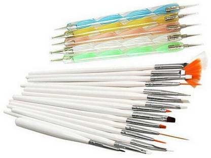 Jay Hari 20pcs Nail Art Design Dotting Painting Drawing UV Polish Brush Pen Tools Set Kit