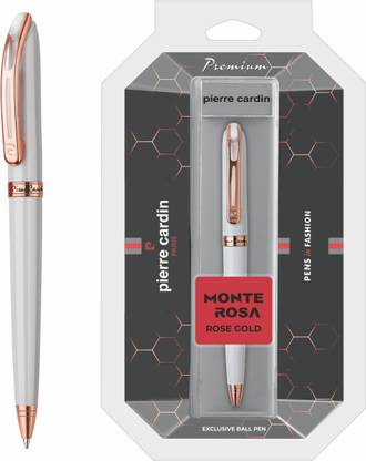 PIERRE CARDIN Monte Rosa Rose Gold & White Finish Exclusive Twist Mechanism Blister Pack Ball Pen