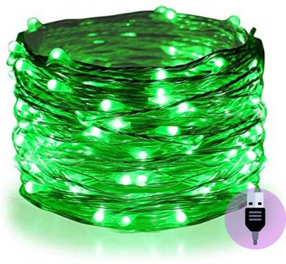 MANSAA 20 LEDs 2.01 m Green Steady String Rice Lights