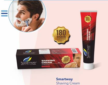 Smartway SHAVING WITH MOISTURISERS SENSITIVE CREAM IN 60GM, (PACK OF 3)
