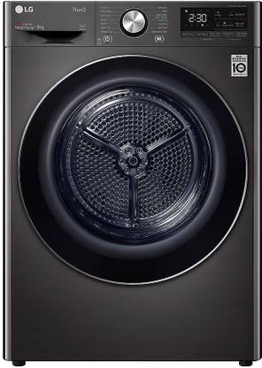 LG 9 kg with 99.9% Dry Clothes Wi-Fi Enabled Dryer with In-built Heater Black
