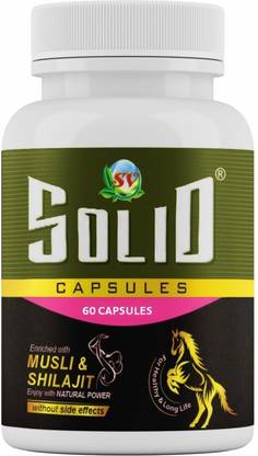 S. V. Pharmaceuticals Solid for Healthy Ayurvedic Capsules for Muscle Gain Stamina & Performance