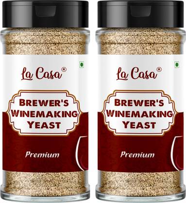 La Casa Brewer's Yeast for Winemaking | Combo Pack of 2 | High Tolerance upto 15% ABV | Yeast Solid