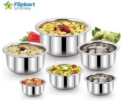 Flipkart SmartBuy Stainless Steel - Tope 6 pcs Set high Mirror Finish Durable Product Induction Bottom Cookware Set