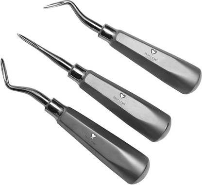 TRUST & CARE Premium Root Elevator Flohr Set Of 3-Pcs Dental Elevator