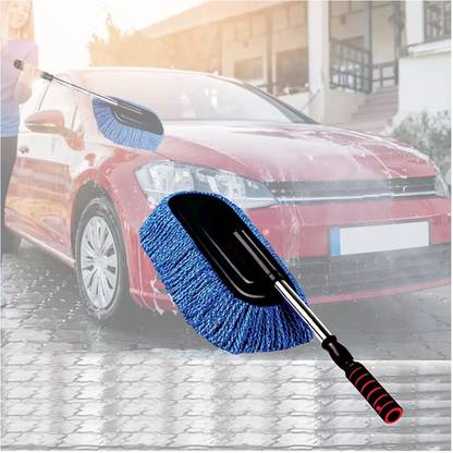 Home Genie Car Washing and Cleaning Duster with Smooth Microfibers and Hand Grip (Blue) Wet and Dry Duster