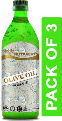 NutraEats Pomace Olive Oil , Jaitun tail, jaitun oil ( Combo Pack Of 3 ) Pro Olive Oil Plastic Bottle