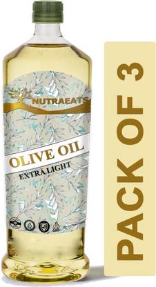 NutraEats Extra Light Olive Oil ( Combo Pack Of 3 ) Pro Olive Oil Plastic Bottle