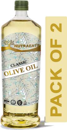 NutraEats Classic Olive Oil ( Combo Pack Of 2 ) Premium Olive Oil Plastic Bottle