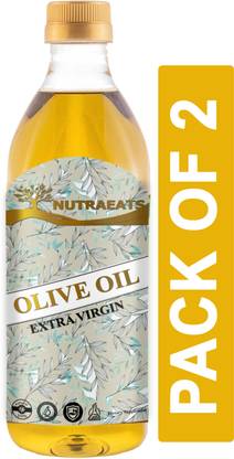 NutraEats Extra Virgin Olive Oil | Imported From Spain ( Combo Pack Of 2 ) Pro Olive Oil Plastic Bottle