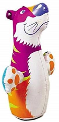 Toy Zoom 3D Tiger Bop Bag With Air Pump For Children (Minimum Age 3 Years) Inflatable HitMe Toys