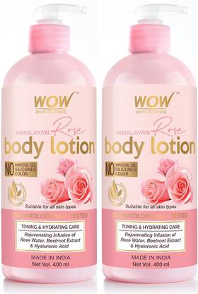 WOW SKIN SCIENCE Himalayan Rose Body Lotion – Net Vol 800 ml (Pack of 2)  (800 ml)