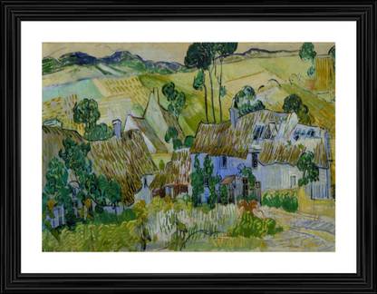 DecorAdventures *Farms near Auvers (1890)* by Van Gogh. Digital Reprint 14 inch x 18 inch Painting