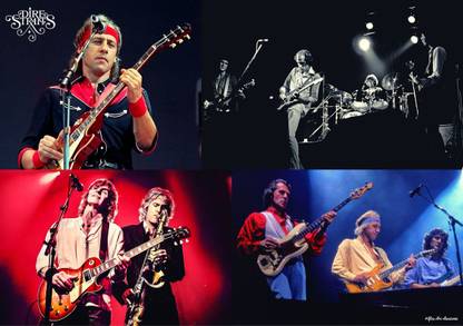 Dire Straits Rock band Art Effect Collage Poster 01 (18inchx12inch) Photographic Paper