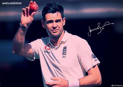 James Anderson English international cricketer Art Effect Poster 03 (18inchx12inch) Photographic Paper
