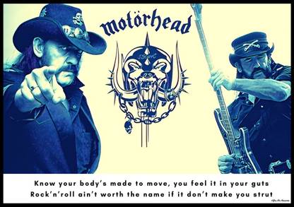 Motörhead Rock band Art Effect Quotes Poster 04 (18inchx12inch) Photographic Paper