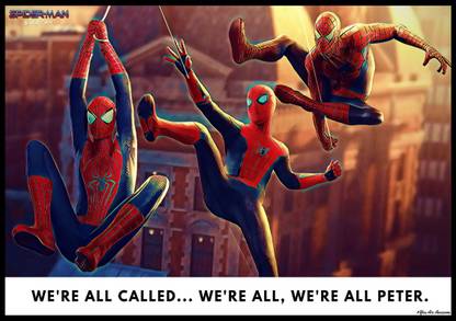 Spider-Man: No Way Home Art Effect Quotes Poster 05 (18inchx12inch) Photographic Paper