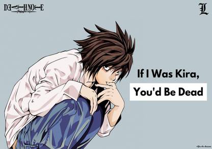Death Note: L Fictional Character Manga series Art Effect Quotes Poster 16 (18inchx12inch) Photographic Paper