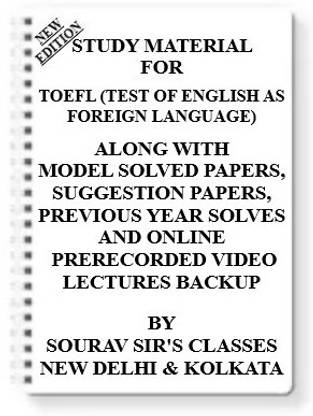 स्टडी मटेरियल ऑन Toefl (टेस्ट ऑफ इंग्लिश एज़ फारेन लैंग्वेज) [पैक ऑफ 4 बुक्स] विथ मॉडल क्वेश्चन पेपर्स + टॉपिकवाइज़ एनालिसिस + Mcq क्वेश्चन्स+ स्पेशल प्रैक्टिस सेट