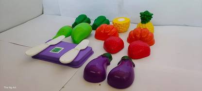 THE NG ART Vegetable Fruit Chopping Kit Set of 9 Pcs for Kids Toy