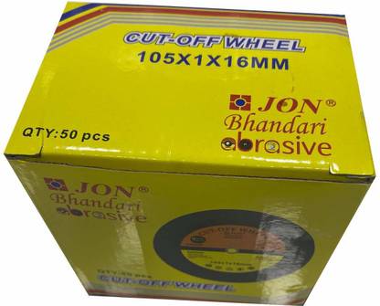 Jon Bhandari Tools 50 Pcs Cut off wheel 4" Cut Off Wheel 4 Inch 105x1x16mm for Easy & Sharp Iron, Steel & Other Metal Metal Cutter