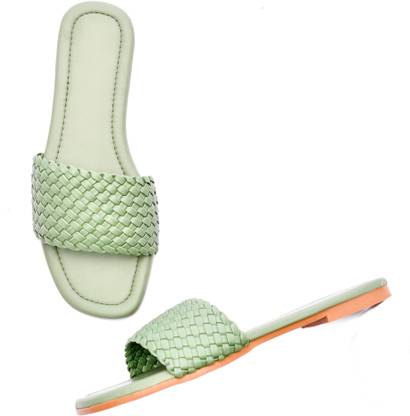 Women Green Flats