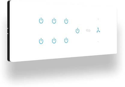 SMMeStore Iotics 7 Lights and 1 fan Control Smart Wifi Touch Switch with IR Remote Smart Switch