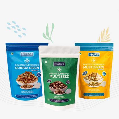 Keeros Combo Of Healthy Snack|Multigrain,Multiseed & Quinoa Grain|Low GI & High Protein