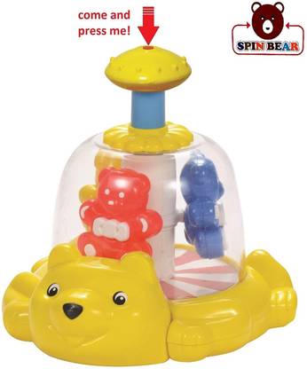 Goyal's Push and Spin - Bear Spinner Toy for Toddlers and Kids