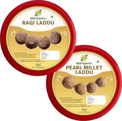 B&B Organics Calcium & Iron Rich Laddu - Each 5 Pcs ( No White Sugar ) Box
