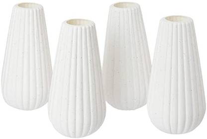 GOLDEN SPIRAL Ceremic Vase White For your Flower Plastic Vase