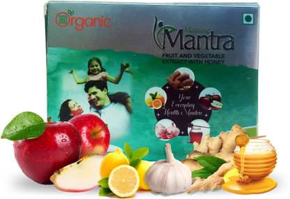 Morning Mantra Apple Cider Vinegar, Garlic Ginger Lemon & Honey ( 10 Sachets x 15ml Each) Vinegar