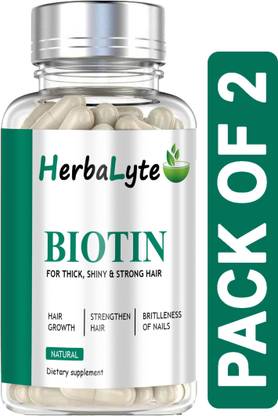 HERBALYTE Biotin Maximum Strength for Hair Skin & Nails-10000 mcg Premium (B7)
