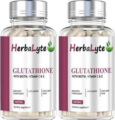 HERBALYTE L Glutathione Skin Lightening with Vitamin E & C (G23) Advanced