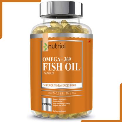 Nutriol Premium Fish Oil (Triple Strength) With 1000Mg Omega 369 Premium