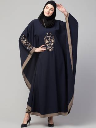 KHATOON Nida Matte Self Design Burqa With Hijab