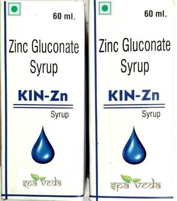 Spa Veda KIN-Zn Zinc Gluconate Syrup For Child Health and Wellness, Immunity Booster