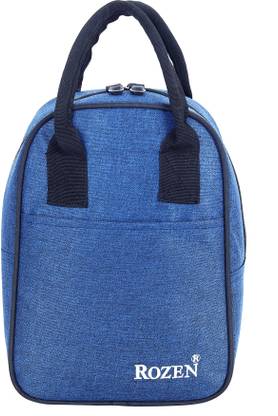 Rozen 222-NAVY BLUE Insulated Lunch Tiffin Bag for School Office Picnic Waterproof Lunch Bag