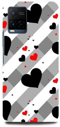 DIKRO Back Cover for Vivo Y21T, V2135 SATTA, CARDS, HEART