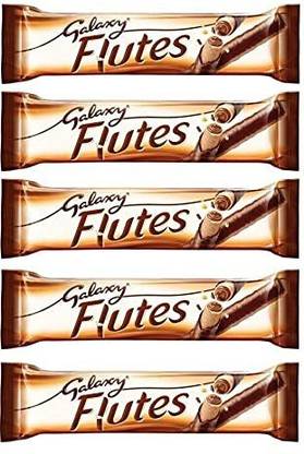 GALAXY Flutes Chocolate Twin Fingers 22.5g Pack Of 5 Bars