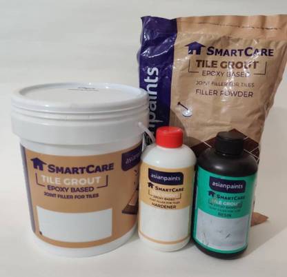 Asian Paints Tile Grout Epoxy 3KBased(Grey Matter)(Hardener 150g Resin 200g JointFiller 650g) Crack Filler