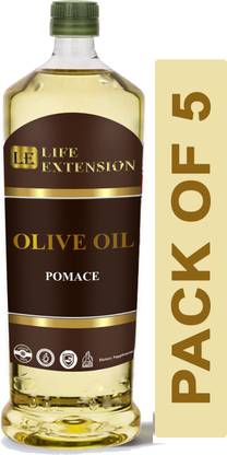 Life Extension Pomace Olive Oil , Jaitun tail ( Combo Pack Of 5 ) Pro Olive Oil Plastic Bottle