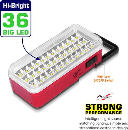 24 ENERGY Rechargeable Hi-Bright LED Lantern Electric Charging 6 hrs Torch Emergency Light