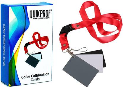 quikprof 3 in 1 Digital White Black Grey Balance Cards, color calibration 8.5 cm x 5.4 cm Grey Card