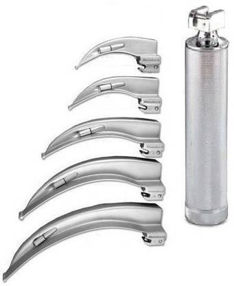RESUSCITATIONS Laryngoscope Macintosh Set of 5 Blade (size 1,2,3,4,4) Otoscope