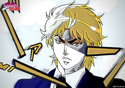 Jojo Bizarre Adv : JoJo's Bizarre Adventure Anime Series Art Effect Poster 03 (18inchx12inch) Photographic Paper