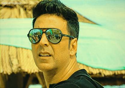 Akshay Kumar Indian-Canadian Actor Art Effect Poster 01 (18inchx12inch) Photographic Paper