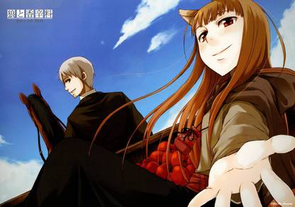 Spice And Wolf: Holo & Kraft Lawrence Anime Series Art Effect Poster 6 (18inchx12inch) Photographic Paper